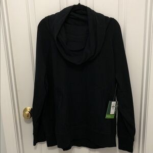 NWT L.L.Bean Black Women's Cowl neck sweatshirt - 3X Plus